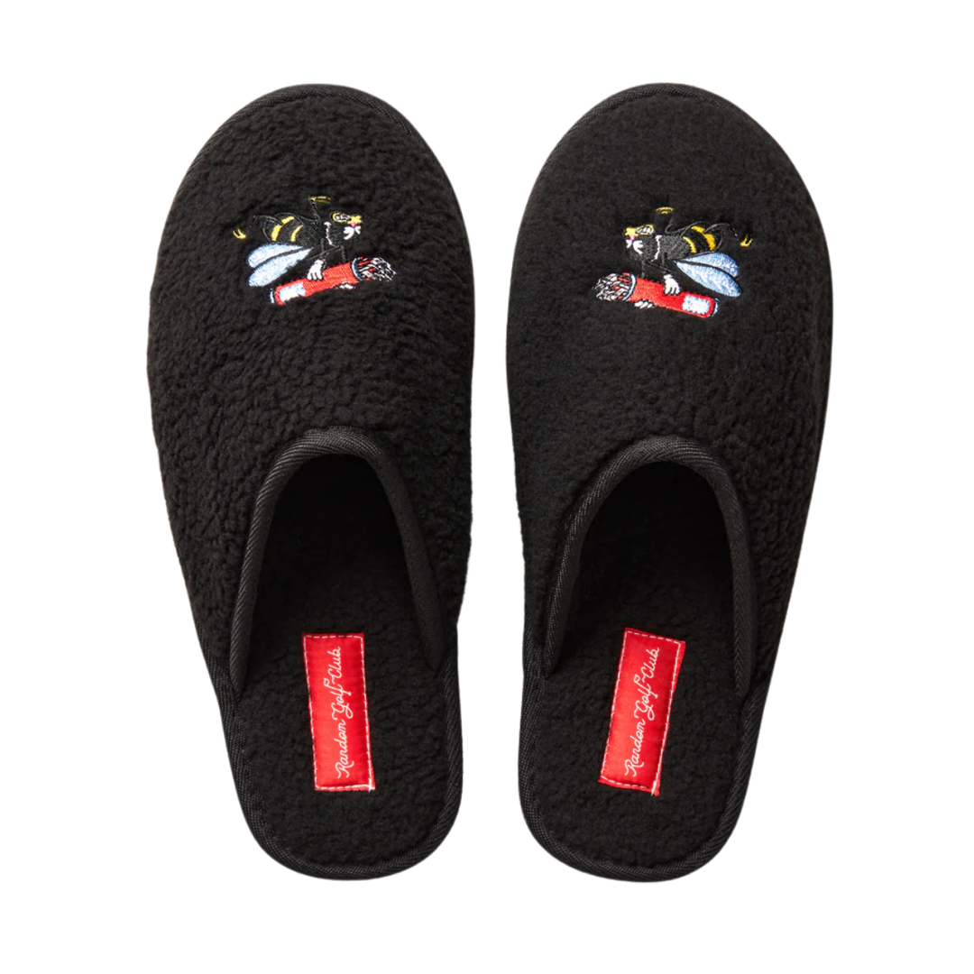 Random Golf Club Monogram Slipper - Black