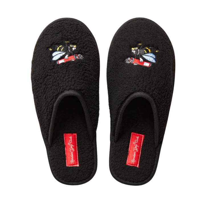 Random Golf Club Monogram Slipper - Black