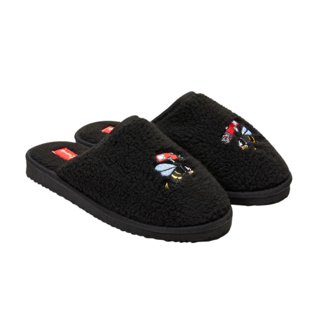 Random Golf Club Monogram Slipper - Black