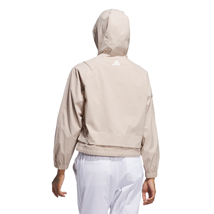 Adidas Golf Beyond Full-Zip Hooded Jacka - Wonder Taupe