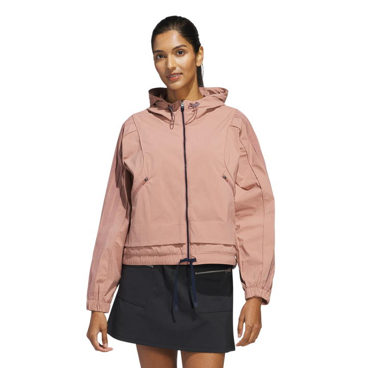 Adidas Golf Beyond Full-Zip Hooded Jacka - Warm Clay