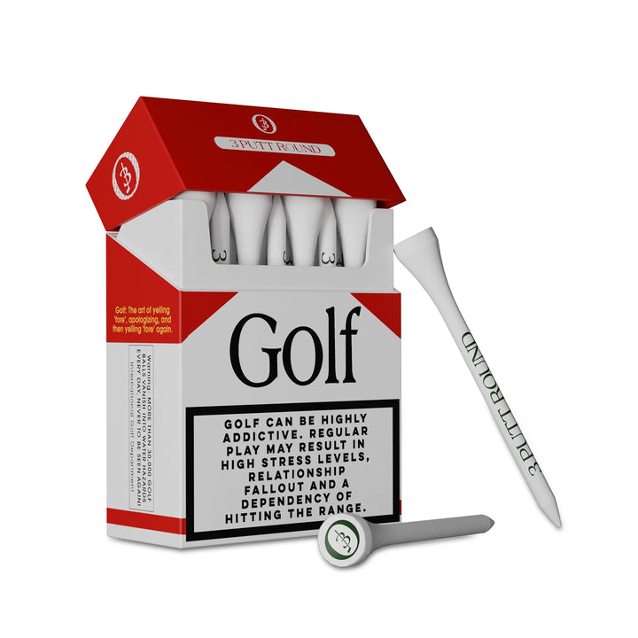 3 Putt Round The Golf Addiction Tee Pack - Röd