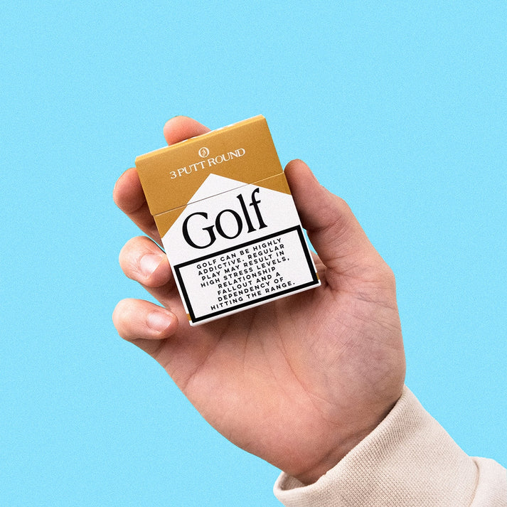 3 Putt Round The Golf Addiction Tee Pack - Guld