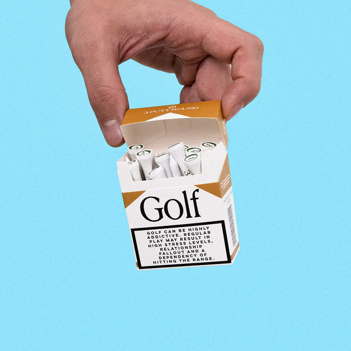 3 Putt Round The Golf Addiction Tee Pack - Guld